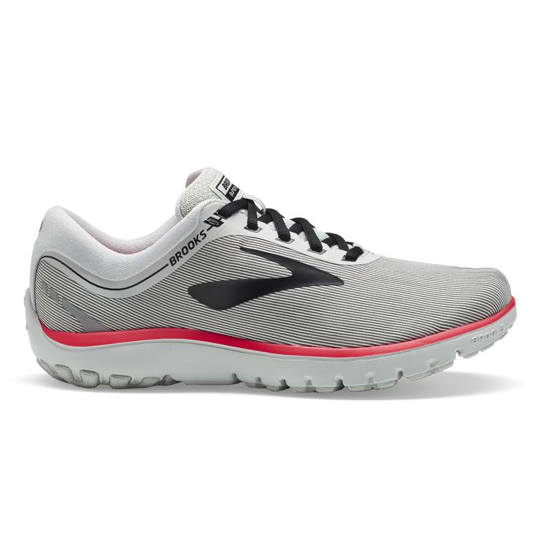 Brooks PureFlow 7 Road Running Shoes - Women's - Grey/Black/Pink (08357-HLSI)